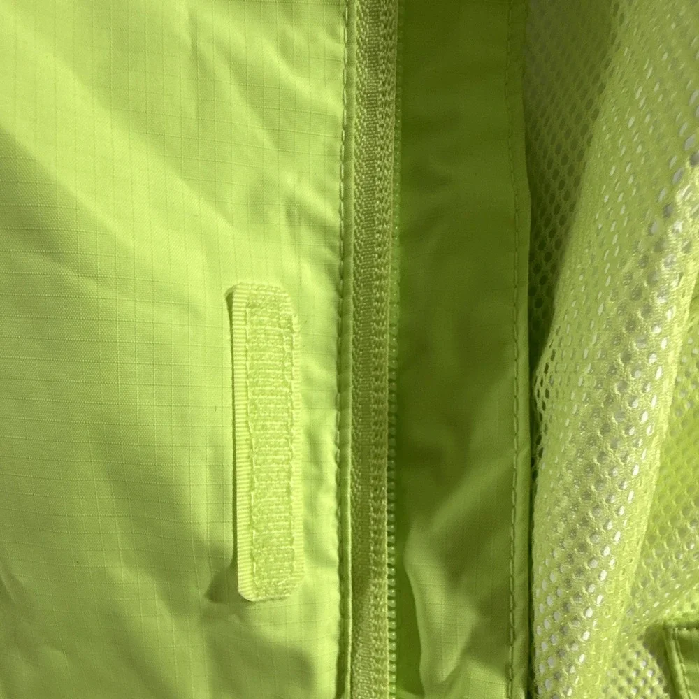 The North Face Mens DryVent Windbreaker Jacket Neon Lime Green Gray Small